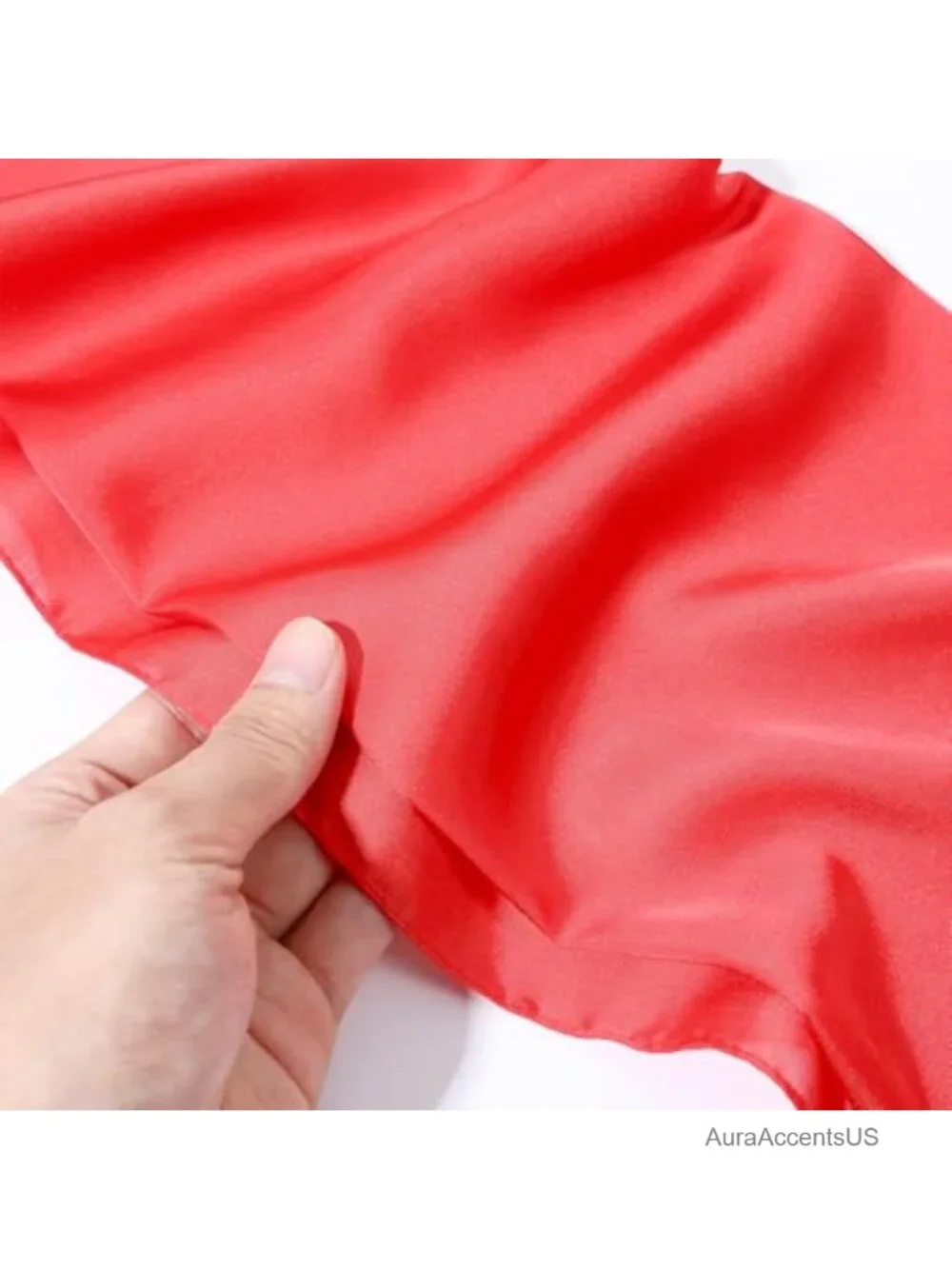 Chiffon Square Scarf 26x26 in Retro Satin Silk Feeling Neck Scarf for Women